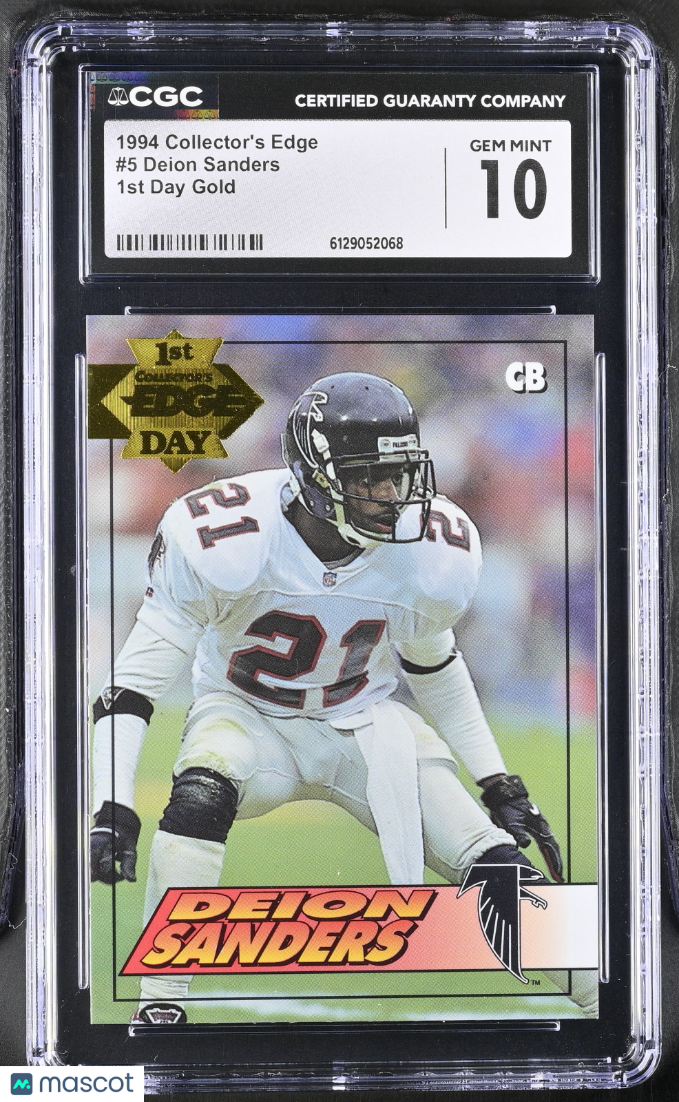 1994 Collector's Edge Deion Sanders 1st Day Gold #5 CGC 10 Atlanta Falcons