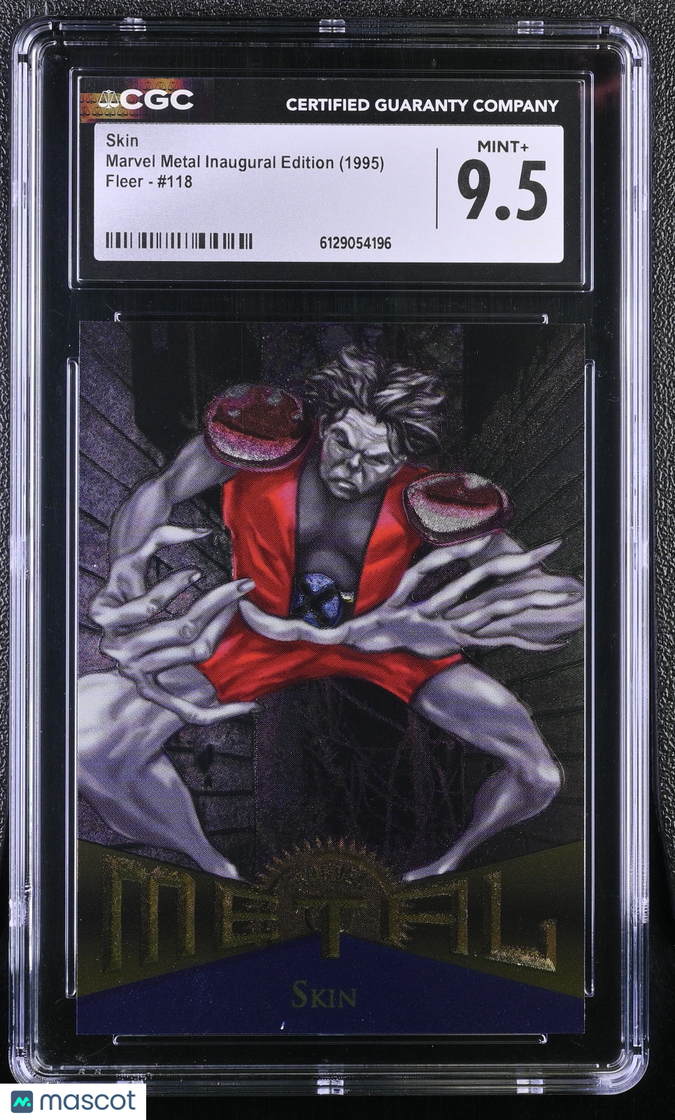 1995 Fleer Marvel Metal Inaugural Edition Skin #118 CGC 9.5