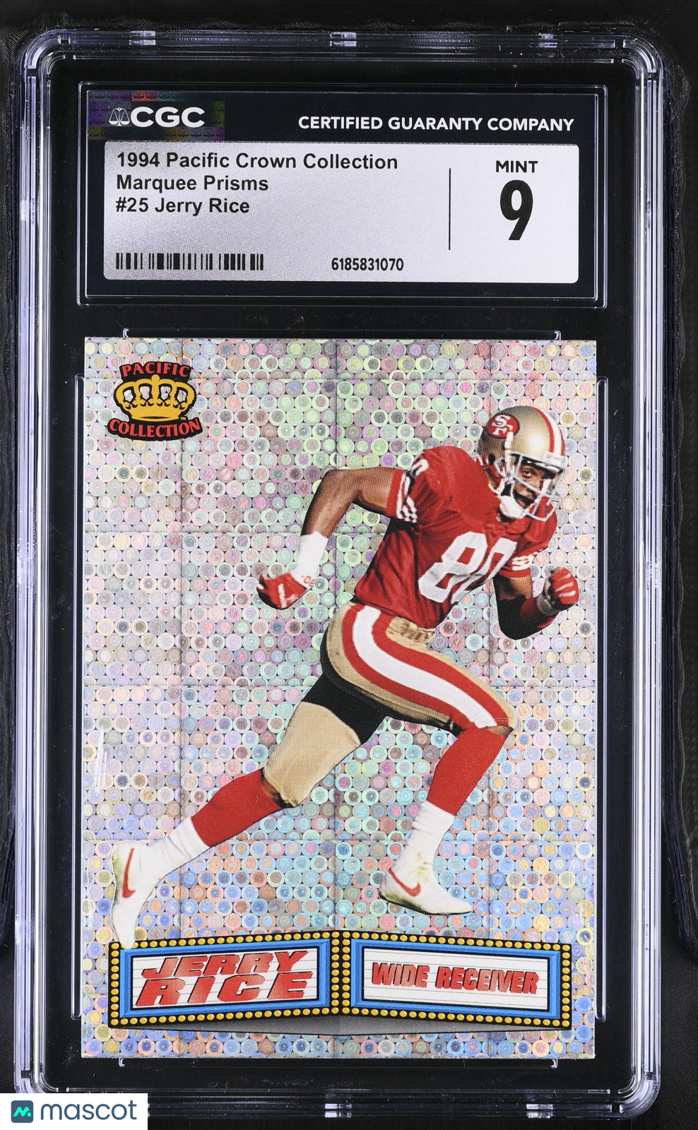 1994 Pacific Crown Collection Jerry Rice Marquee Prisms #25 CGC 9 49ers