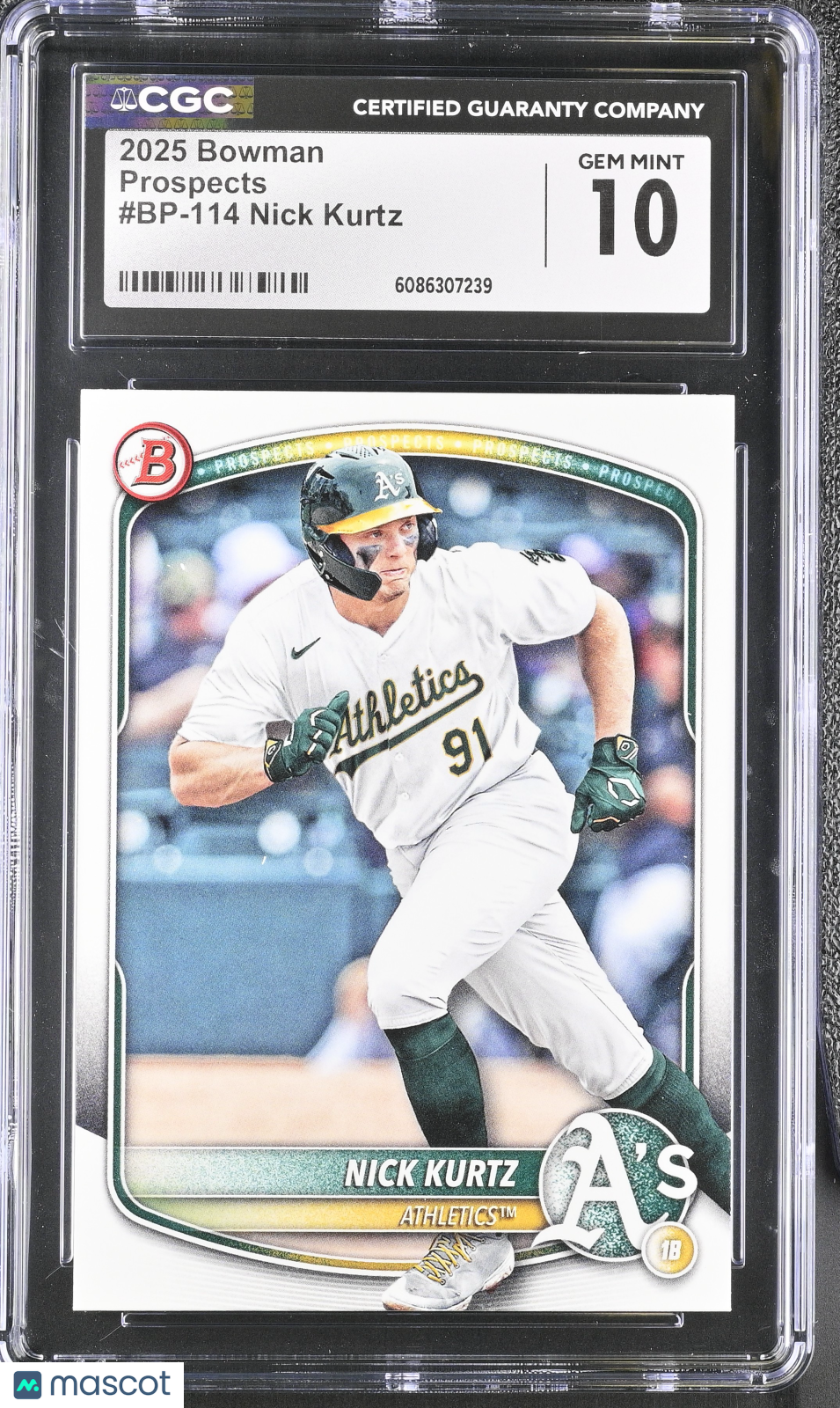 2025 Bowman Nick Kurtz Rookie Prospects #BP-114 CGC 10 Oakland Athletics
