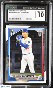 2024 Bowman Chrome Yoshinobu Yamamoto Rookie #73 CGC 10 Los Angeles Dodgers