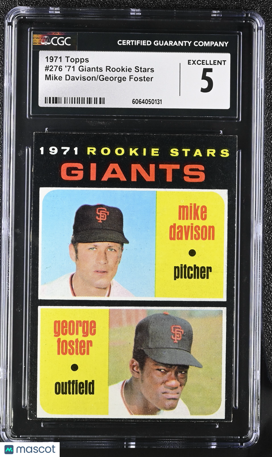 1971 Topps '71 Giants Rookie Stars #276 Mike Davison/George Foster CGC 5