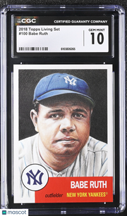 2018 Topps Living Set Babe Ruth #100 CGC 10 New York Yankees