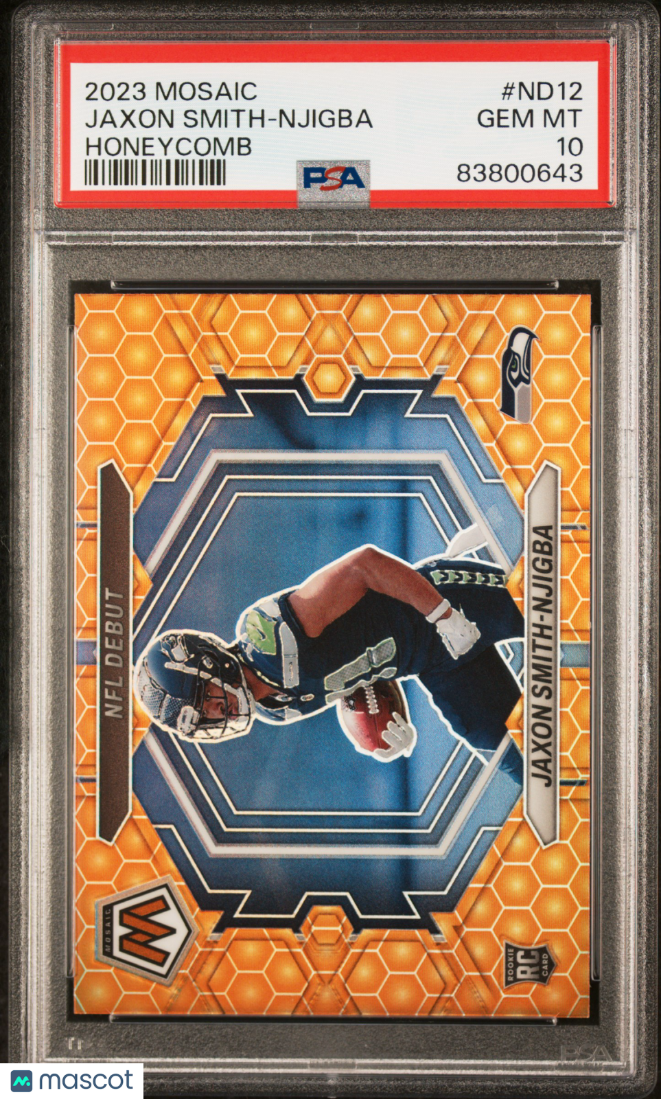 2023 Panini Mosaic NFL Debut Jaxon Smith-Njigba Honeycomb Rookie #ND12 PSA 10