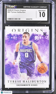 2020-21 Panini Origins Tyrese Haliburton Rookie #82 CGC 10 Sacramento Kings