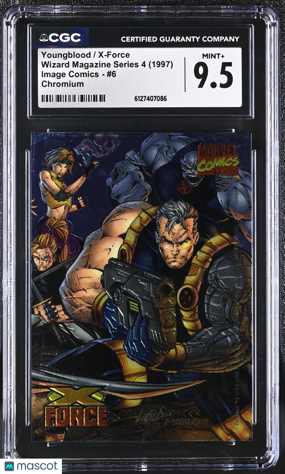 1997 Image Wizard Magazine Series 4 Youngblood / X-Force Chromium #6 CGC 9.5