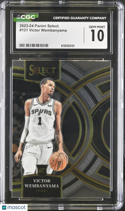 2023-24 Panini Select Victor Wembanyama Rookie #121 CGC 10 San Antonio Spurs