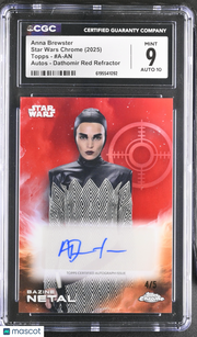 2025 Topps Star Wars Chrome Anna Brewster Auto Autograph Red /5 #A-AN CGC 9