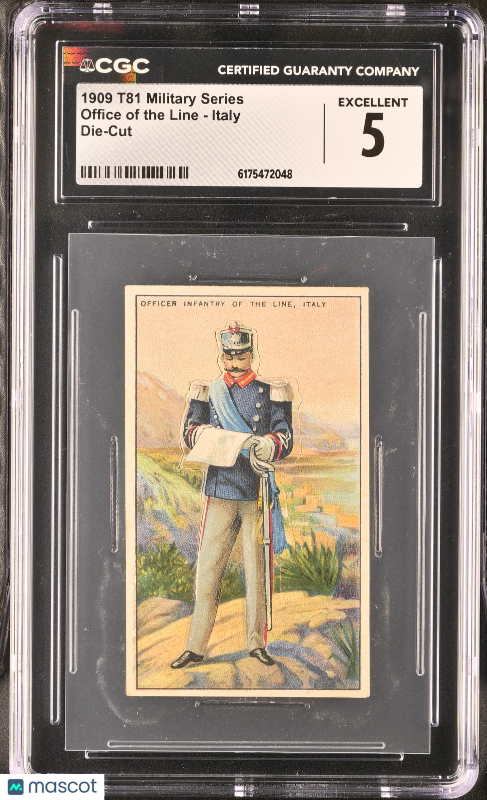 1909 Other Non-Sports Military Series Office of the Line - Italy Die-Cut CGC 5