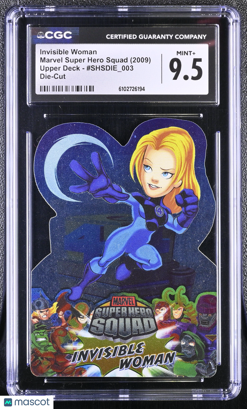 2009 Upper Deck Marvel Super Hero Squad Invisible Woman #003 Die-Cut CGC 9.5
