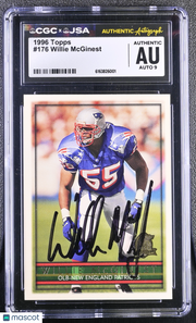 1996 Topps Willie McGinest Auto Autograph #176 CGC Authentic JSA Patriots