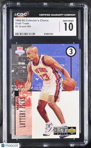 1994-95 Collector's Choice Grant Hill Rookie Draft Trade #3 CGC 10 Pistons