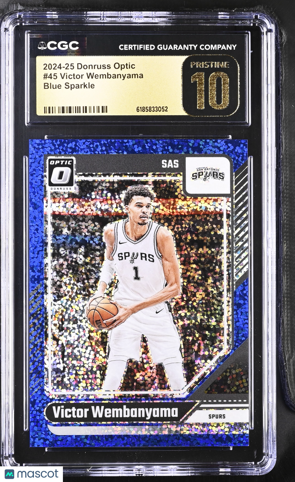 2024-25 Donruss Optic Victor Wembanyama #45 Blue Sparkle CGC 10 Pristine /180
