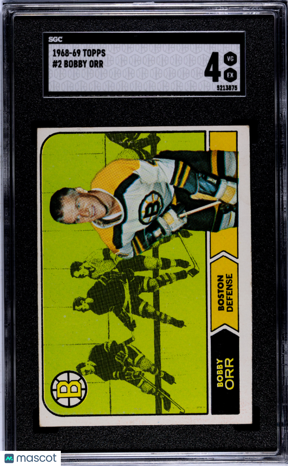 1968 Topps Bobby Orr #2 SGC 4 Boston Bruins