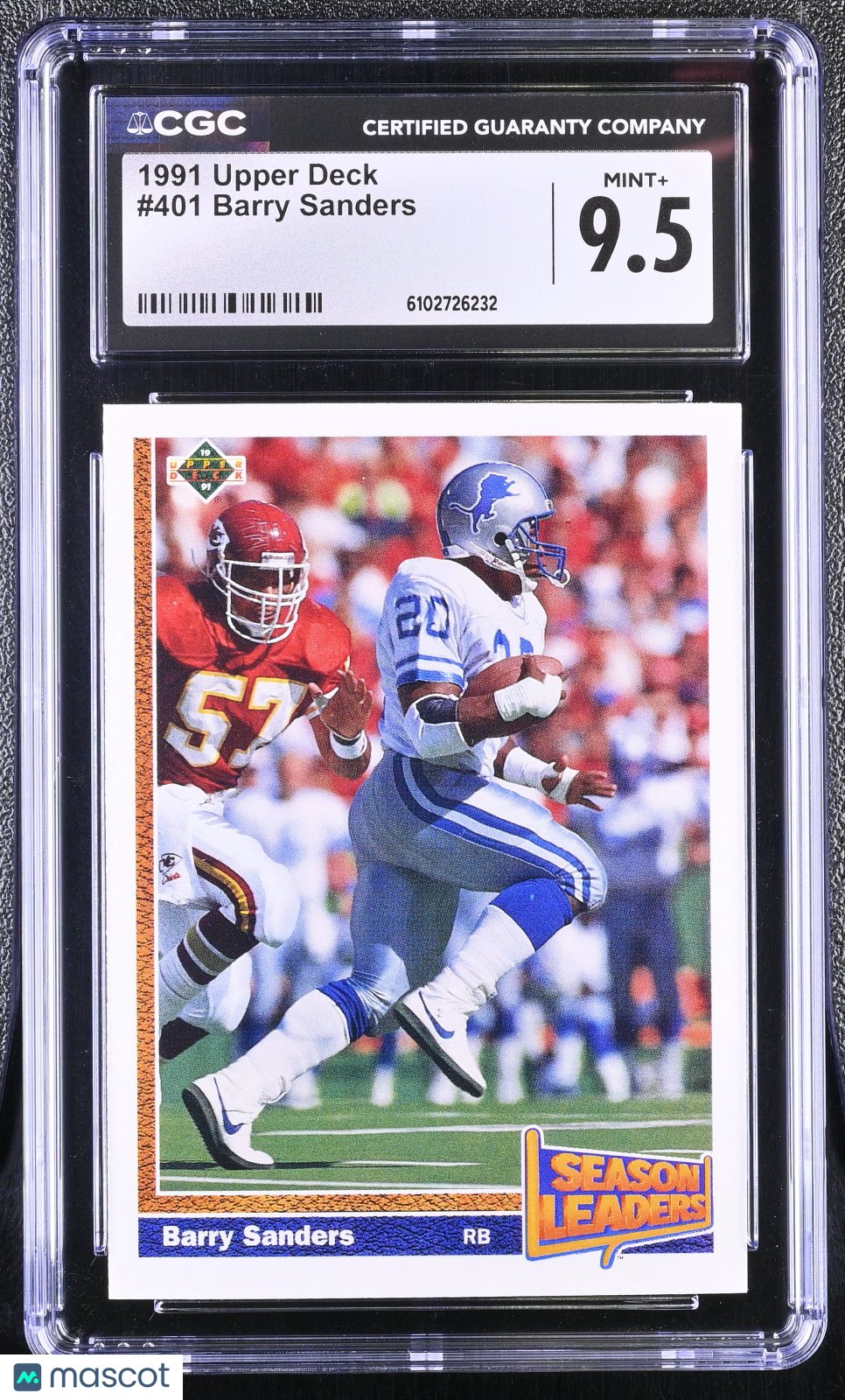 1991 Upper Deck Barry Sanders #401 CGC 9.5 Detroit Lions