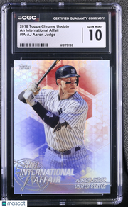 2018 Topps Chrome Update Aaron Judge International Affair #IA-AJ CGC 10 Yankees
