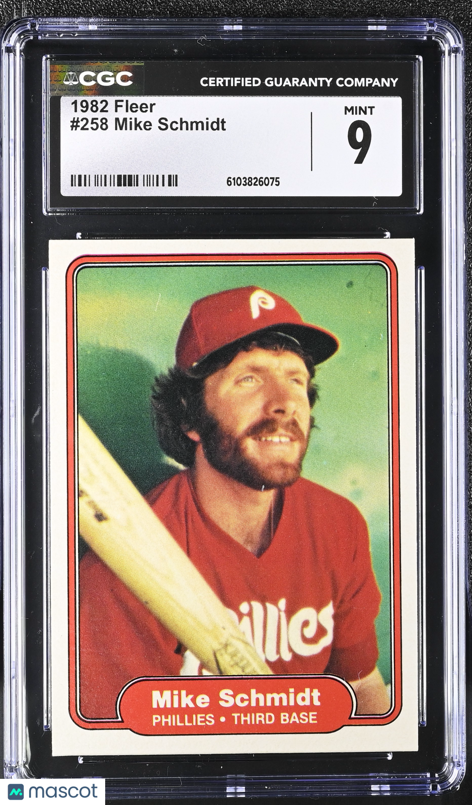 1982 Fleer Mike Schmidt #258 CGC 9 Philadelphia Phillies