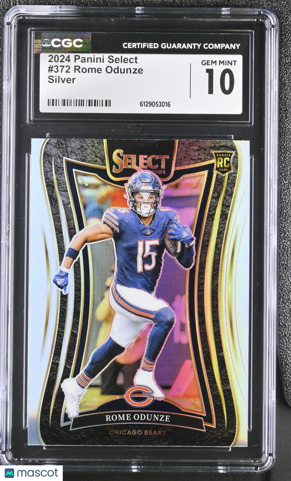 2024 Panini Select Rome Odunze Silver Rookie #372 CGC 10 Chicago Bears