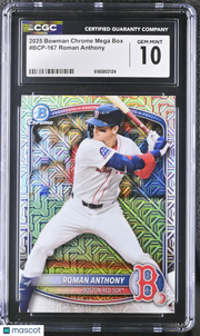 2025 Bowman Chrome Mega Box Roman Anthony Rookie #BCP-167 CGC 10 Boston Red Sox