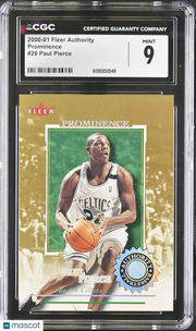 2000-01 Fleer Authority Paul Pierce /75 Prominence #26 CGC 9 Boston Celtics