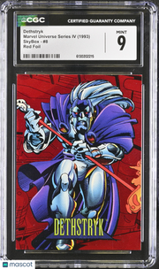 1993 Skybox Marvel Universe Series IV Dethstryk #8 Red Foil CGC 9