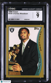 1998 Topps Charles Woodson Rookie #356 CGC 9 Oakland Raiders