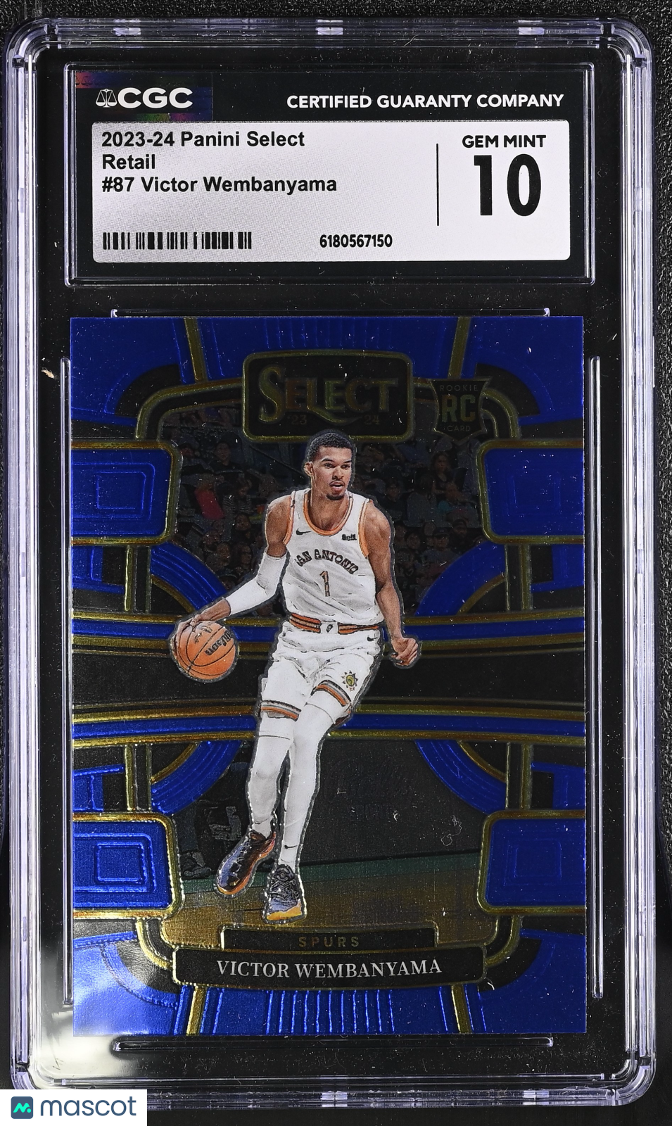 2023-24 Panini Select Victor Wembanyama Rookie Retail #87 CGC 10 Spurs