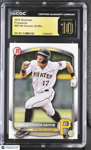 2025 Bowman Konnor Griffin Rookie Prospects #BP-86 CGC 10 Pristine Pirates