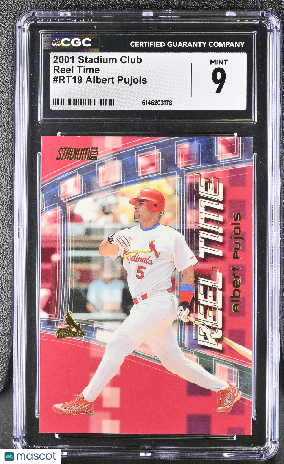 2001 Stadium Club Albert Pujols Reel Time #RT19 CGC 9 St. Louis Cardinals
