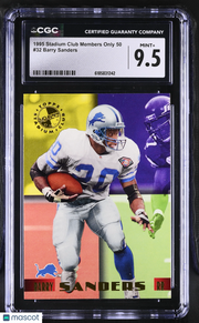 1995 Stadium Club Members Only 50 Barry Sanders #32 CGC 9.5 Detroit Lions