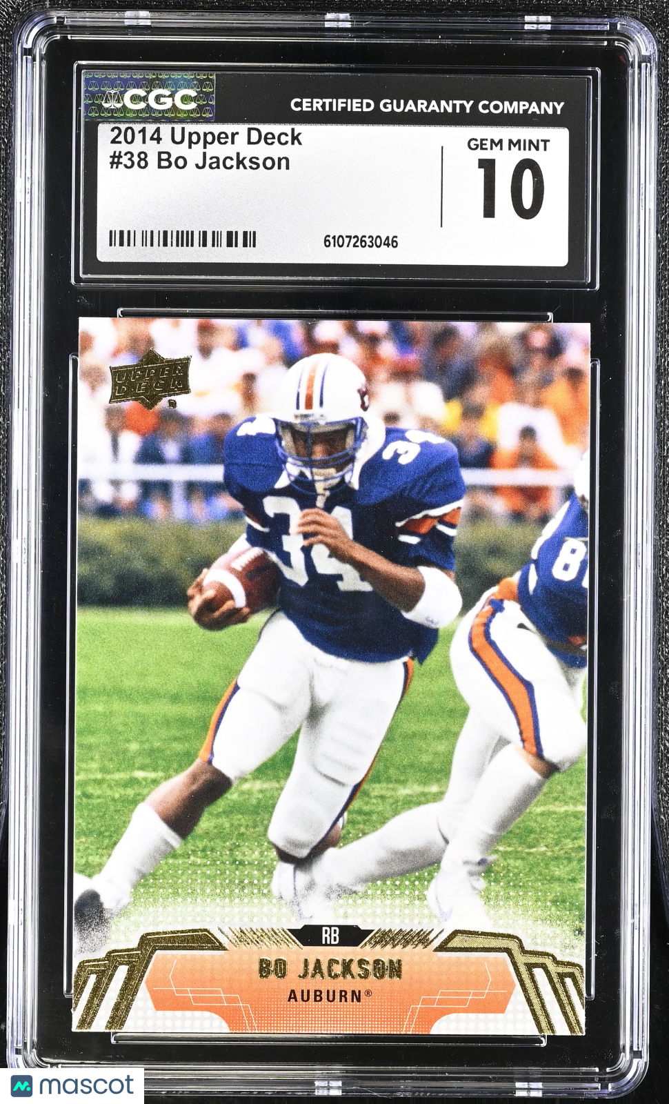 2014 Upper Deck Bo Jackson #38 CGC 10 Auburn Tigers