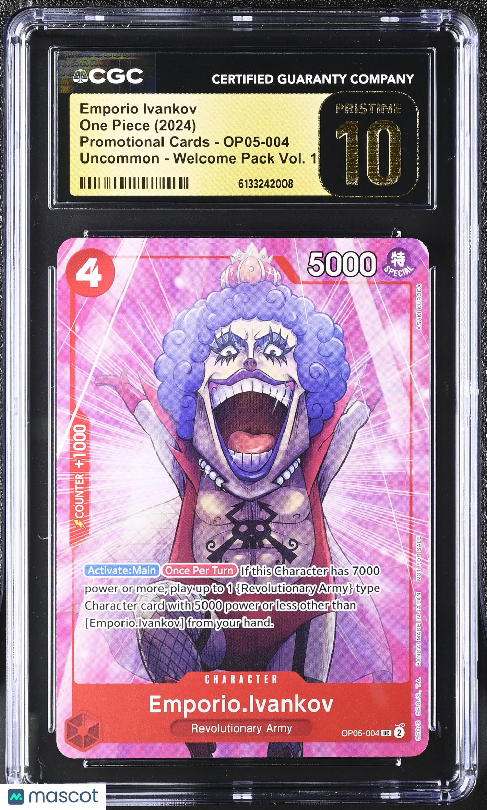 One Piece Promotional Cards Emporio Ivankov Welcome Pack Vol.1 CGC 10 #OP05-004