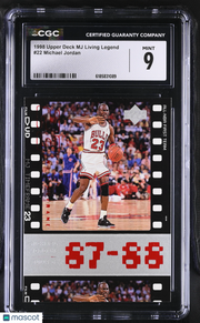 1998 Upper Deck MJ Living Legend Michael Jordan #22 CGC 9 Chicago Bulls