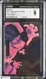 1994 Fleer Marvel Masterpieces Magneto #6 of 9 Power Blast CGC 9