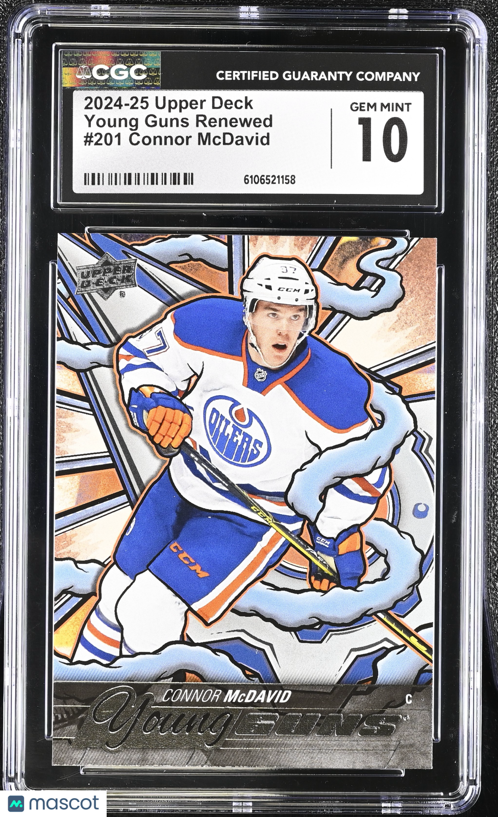 2024-25 Upper Deck Connor McDavid Young Guns Renewed #201 CGC 10 Edmonton Oilers