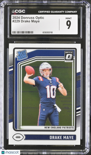 2024 Donruss Optic Drake Maye Rookie #229 CGC 9 New England Patriots