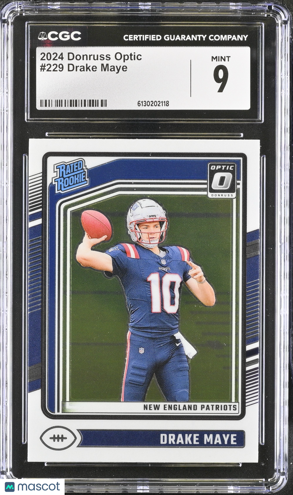 2024 Donruss Optic Drake Maye Rookie #229 CGC 9 New England Patriots