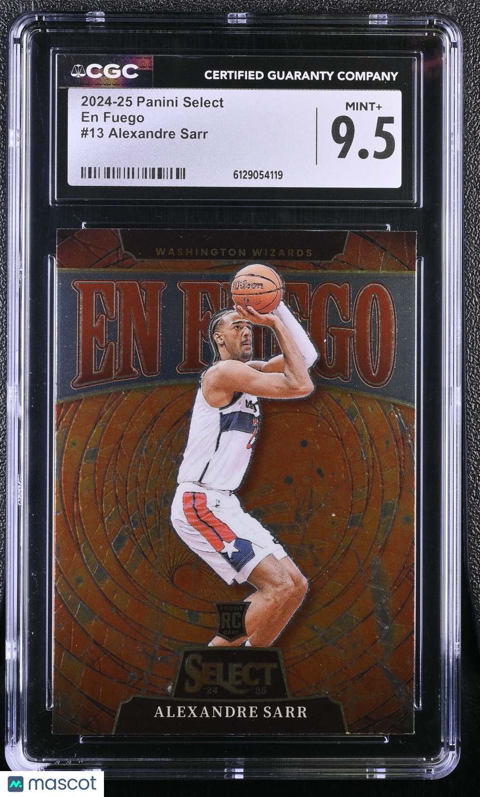 2024-25 Panini Select Alexandre Sarr En Fuego #13 CGC 9.5