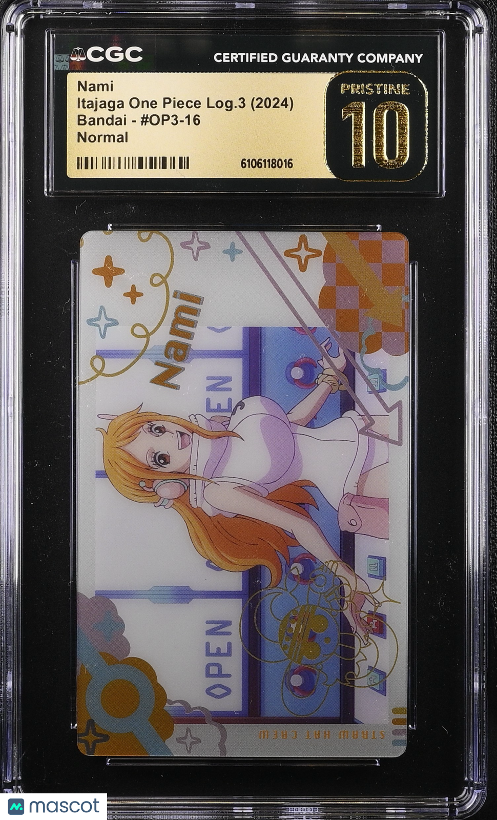 2024 Wafer Cards Itajaga One Piece Log.3 Nami #OP3-16 CGC 10 Pristine