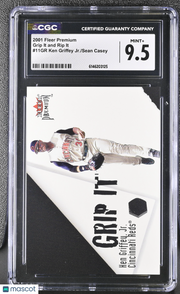 2001 Fleer Premium Ken Griffey Jr Sean Casey Grip It Rip It #11GR CGC 9.5 Reds