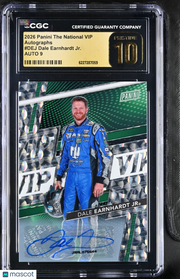 2026 Panini The National Vip Dale Earnhardt Jr. /25 Auto #DEJ CGC 10 Pristine