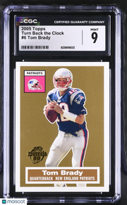 2005 Topps Tom Brady Turn Back the Clock #6 CGC 9 New England Patriots