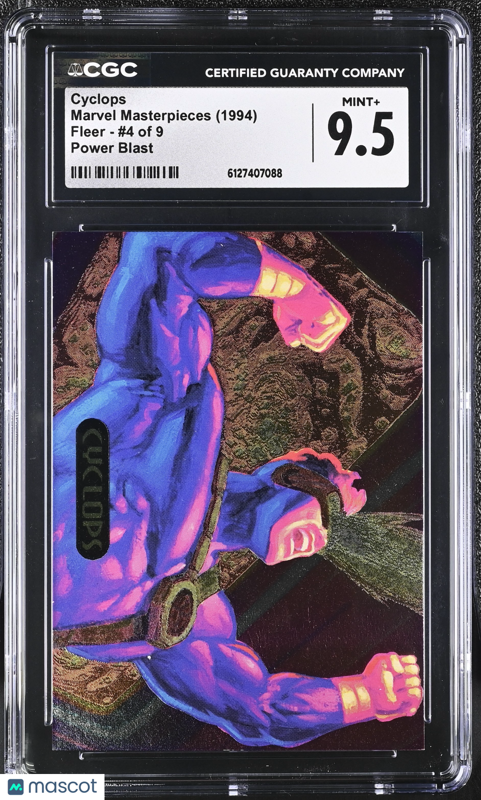 1994 Fleer Marvel Masterpieces Cyclops #4 of 9 Power Blast CGC 9.5