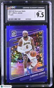 2021-22 Donruss Optic LeBron James Purple #41 CGC 9.5 Los Angeles Lakers