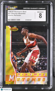 1996-97 Best Dikembe Mutombo Atomic Refractor #61 CGC 8 Atlanta Hawks