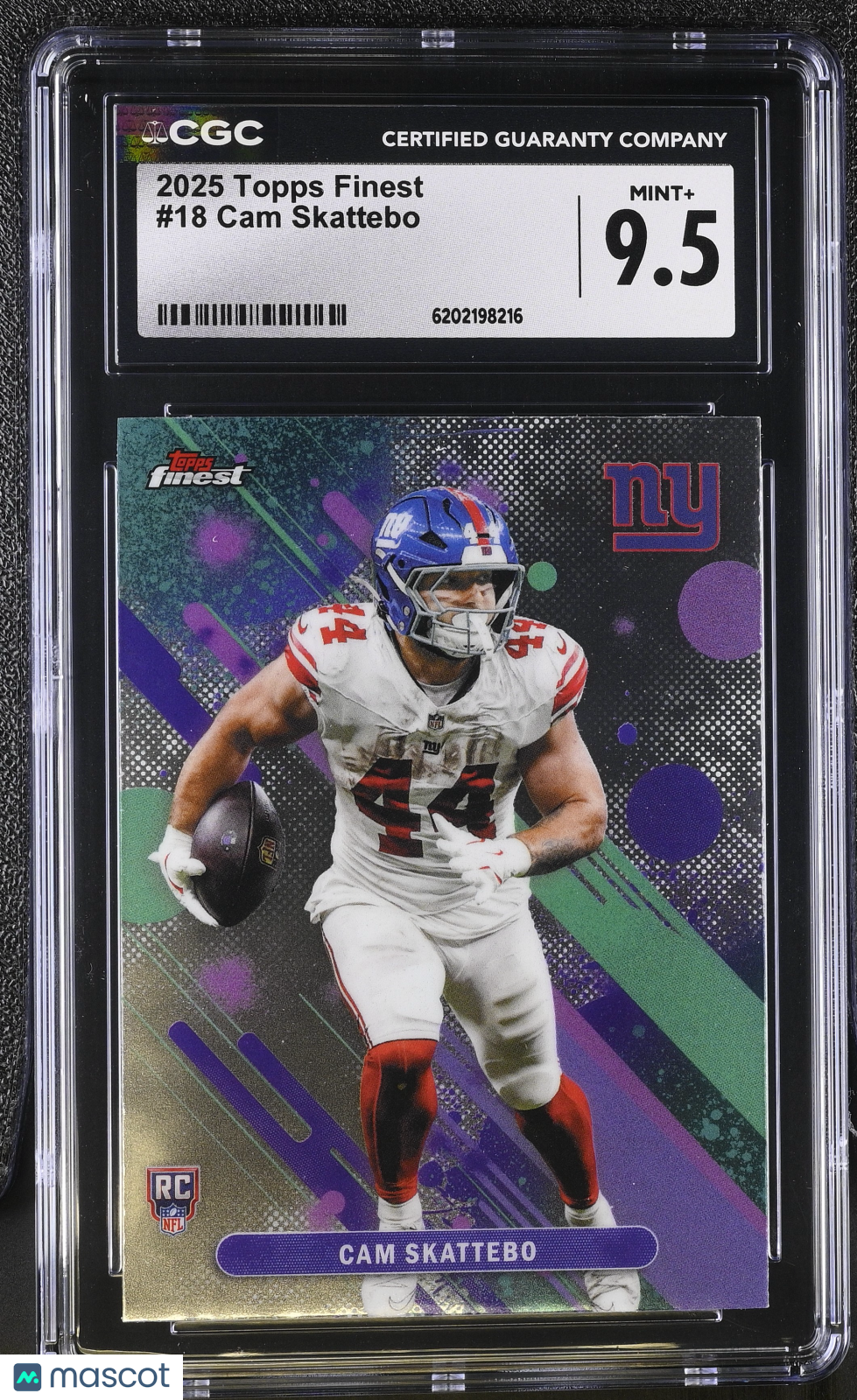 2025 Topps Finest Cam Skattebo #18 CGC 9.5 New York Giants