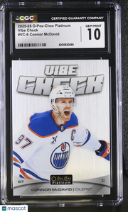 2025-26 O-Pee-Chee Platinum Connor McDavid Vibe Check #VC-6 CGC 10 Oilers
