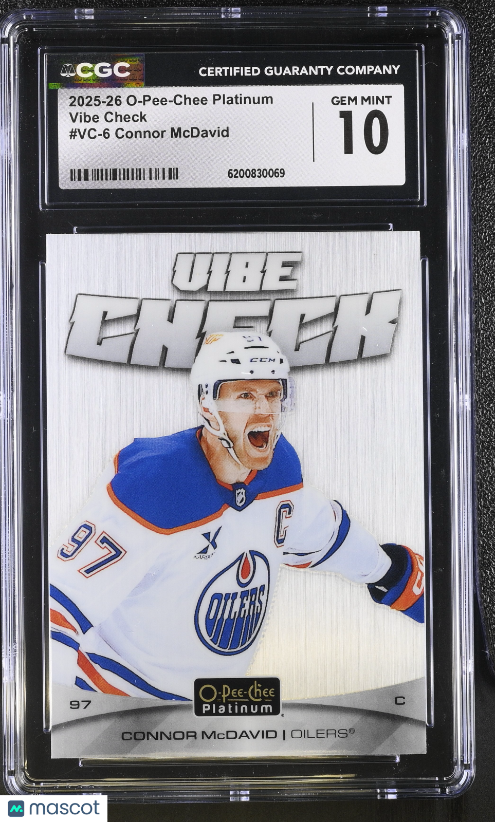 2025-26 O-Pee-Chee Platinum Connor McDavid Vibe Check #VC-6 CGC 10 Oilers
