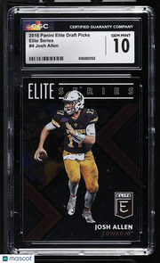2018 Panini Elite Draft Picks Josh Allen Rookie Elite Series #4 CGC 10 Cowboys