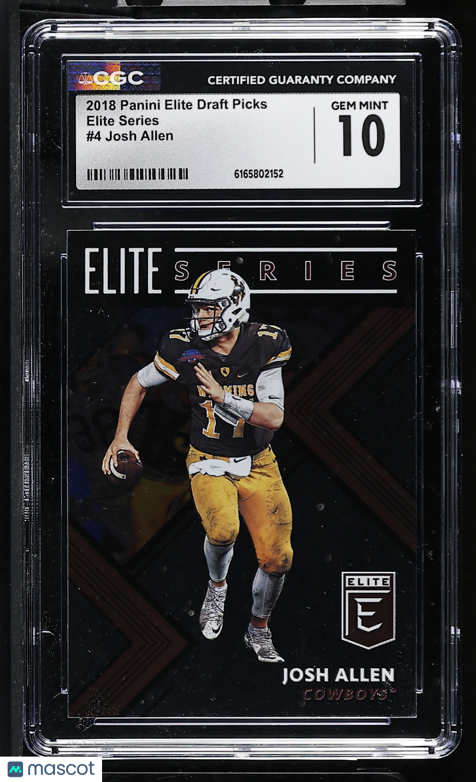 2018 Panini Elite Draft Picks Josh Allen Rookie Elite Series #4 CGC 10 Cowboys